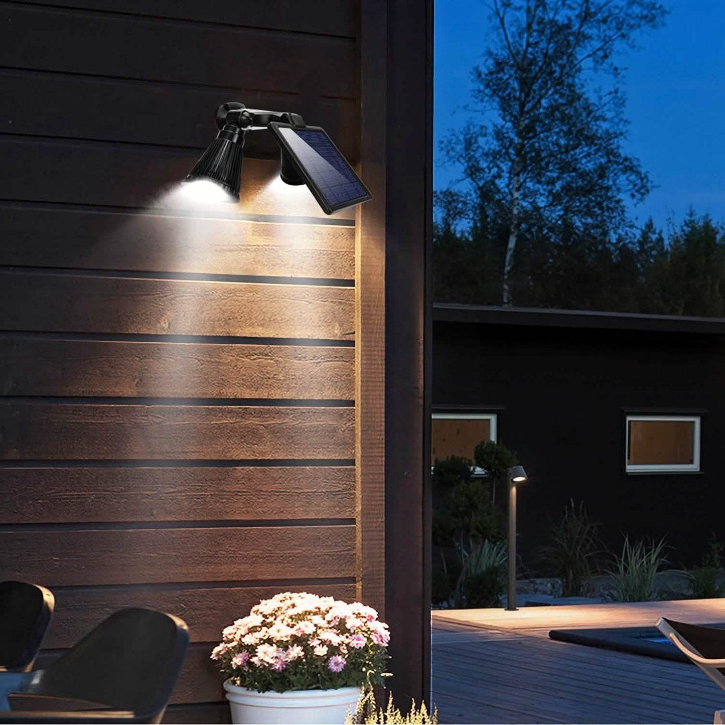 Motion Sensor Spotlights 2000lm Security Lights with Dual Head 360 Degree Rotatable DailySale