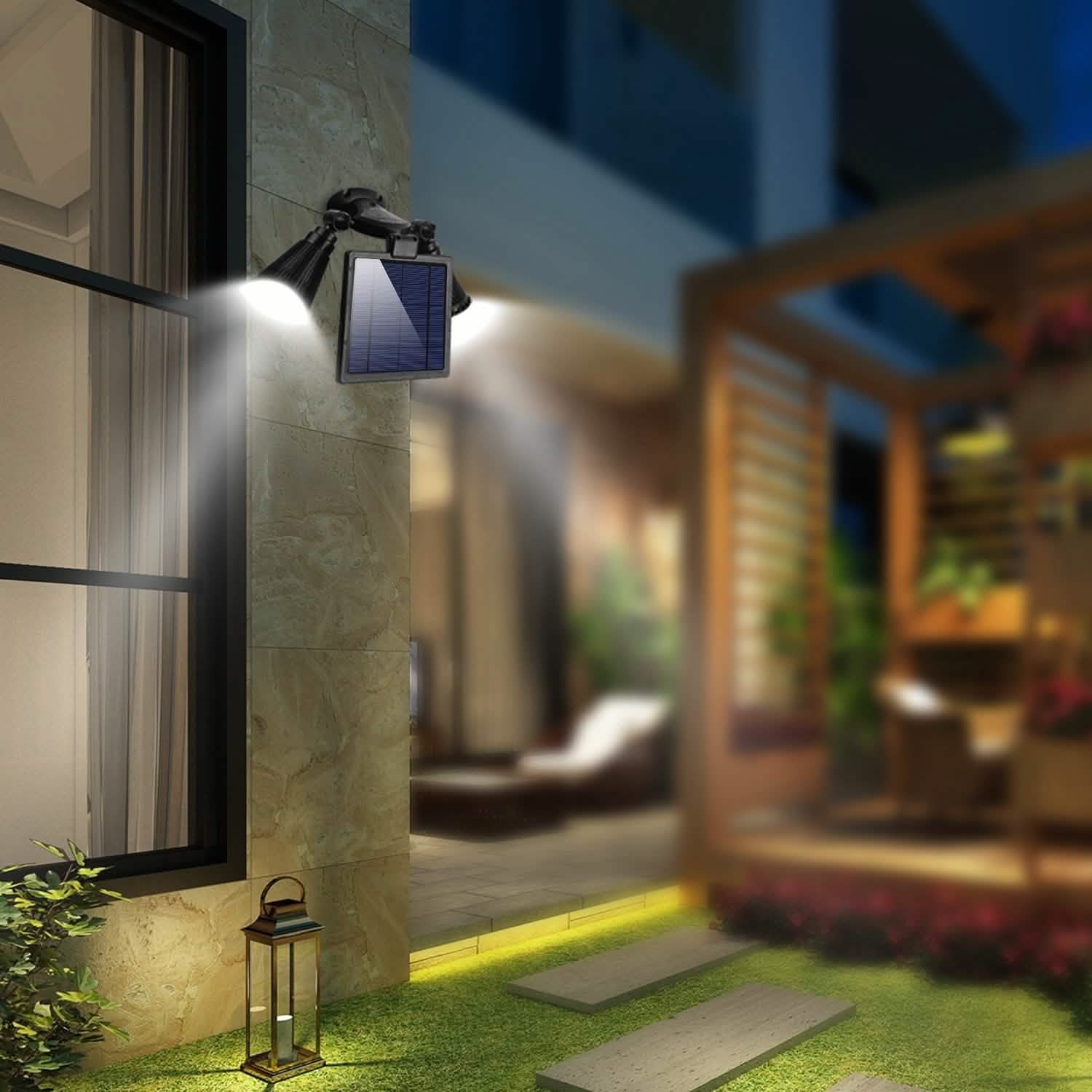 Motion Sensor Spotlights 2000lm Security Lights with Dual Head 360 Degree Rotatable DailySale
