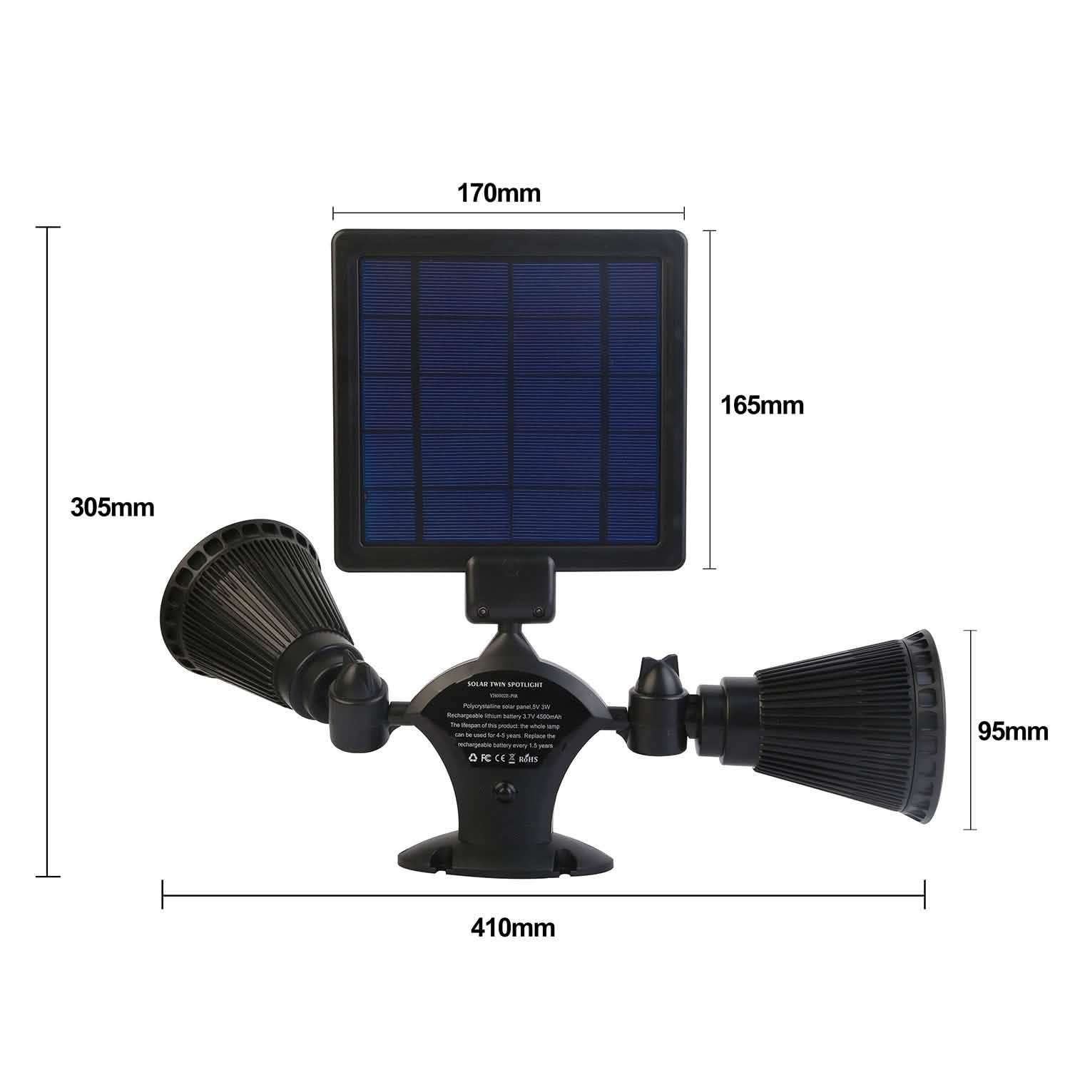 Motion Sensor Spotlights 2000lm Security Lights with Dual Head 360 Degree Rotatable DailySale