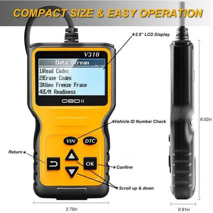 MOTOPOWER MP69033 OBD2 Scanner Universal Car Engine Fault Code Reader DailySale