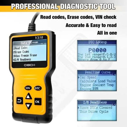 MOTOPOWER MP69033 OBD2 Scanner Universal Car Engine Fault Code Reader DailySale
