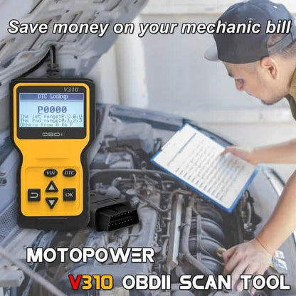 MOTOPOWER MP69033 OBD2 Scanner Universal Car Engine Fault Code Reader DailySale