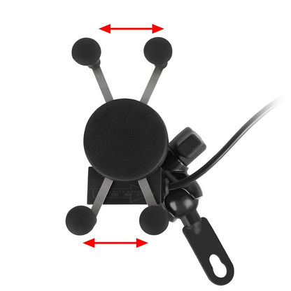 Motorcycle Handlebar Mount Holder with USB Charger DailySale