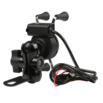 Motorcycle Handlebar Mount Holder with USB Charger DailySale
