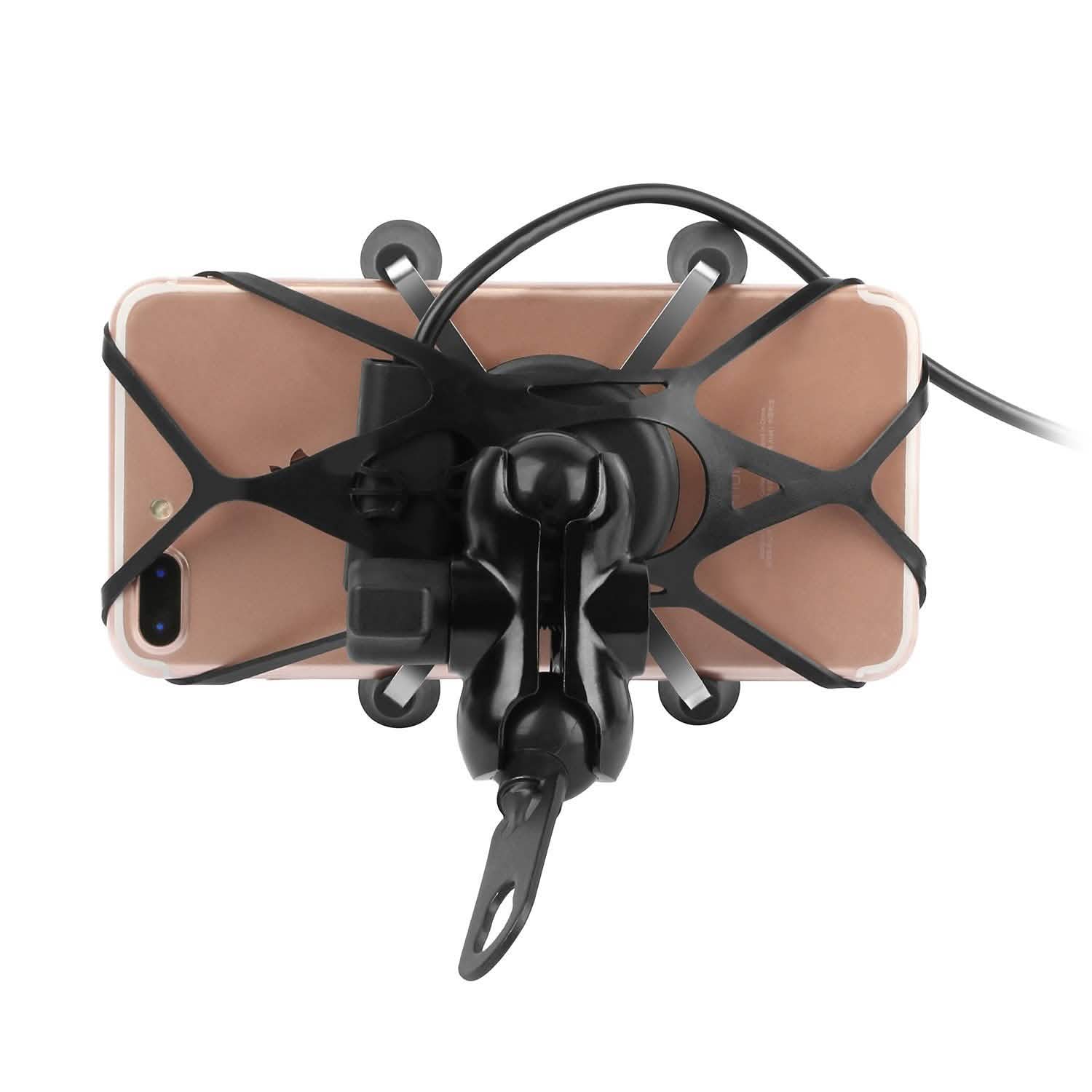 Motorcycle Handlebar Mount Holder with USB Charger DailySale