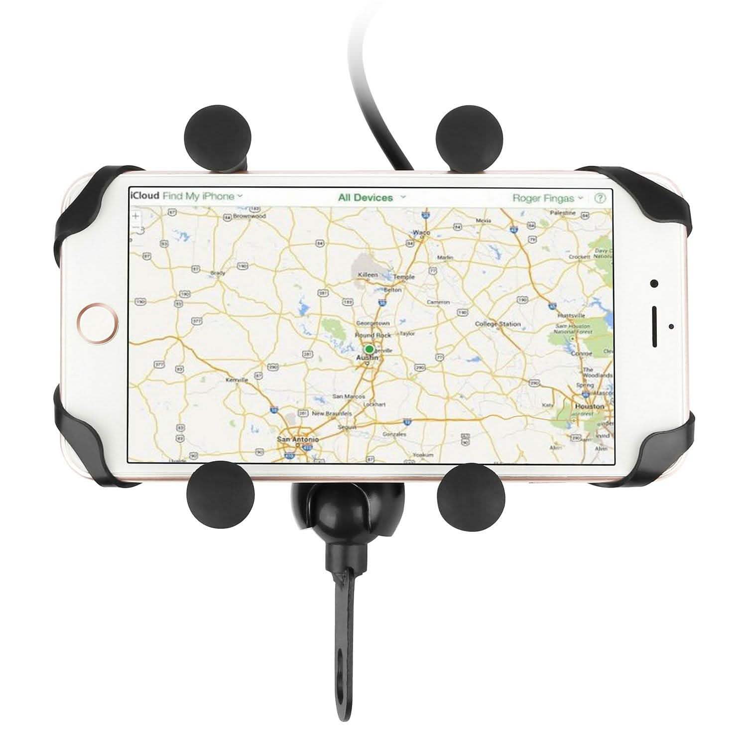 Motorcycle Handlebar Mount Holder with USB Charger DailySale
