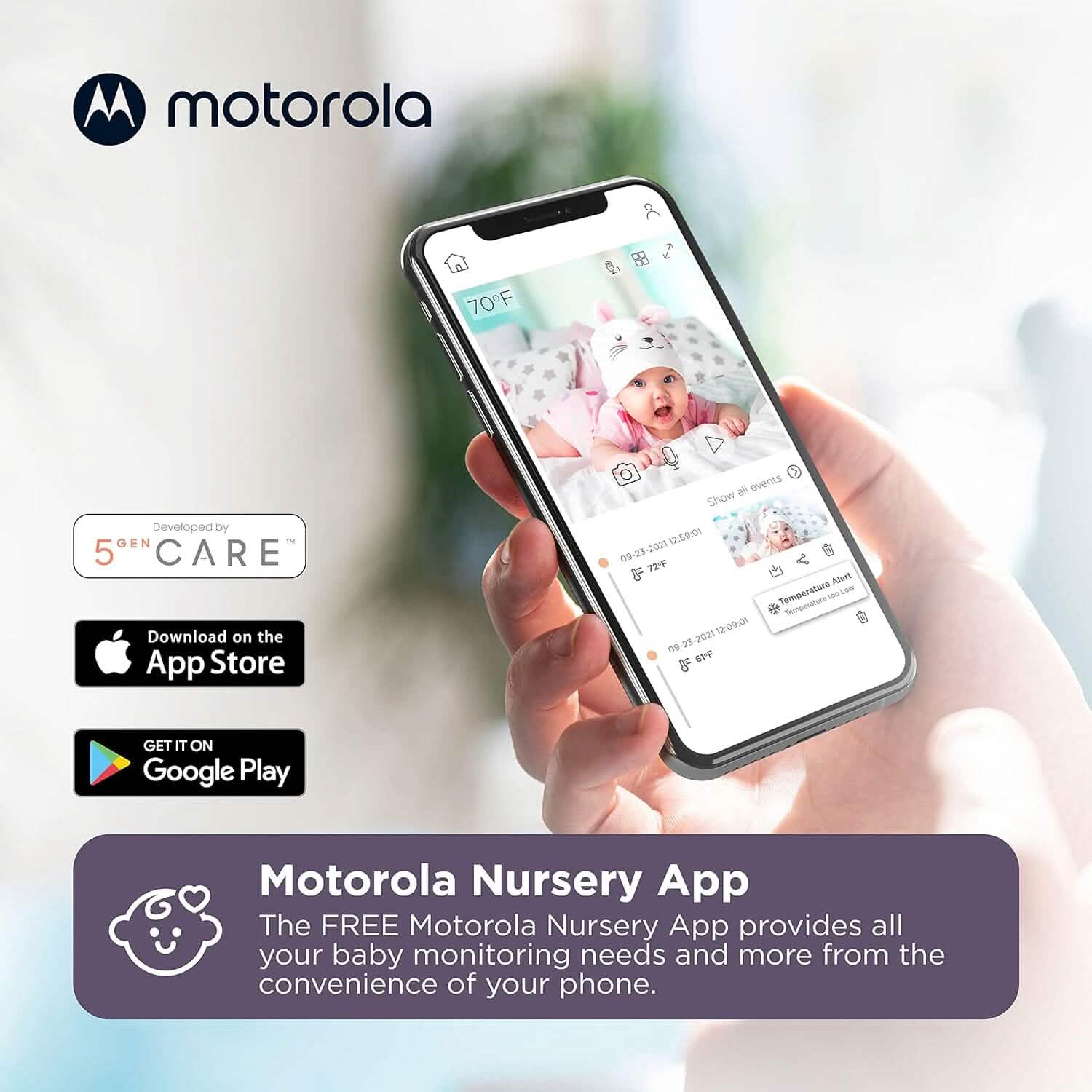 Motorola Baby Monitor PIP1500 Connect - 5" WiFi Video Baby Monitor with Camera  (Refurbished) DailySale
