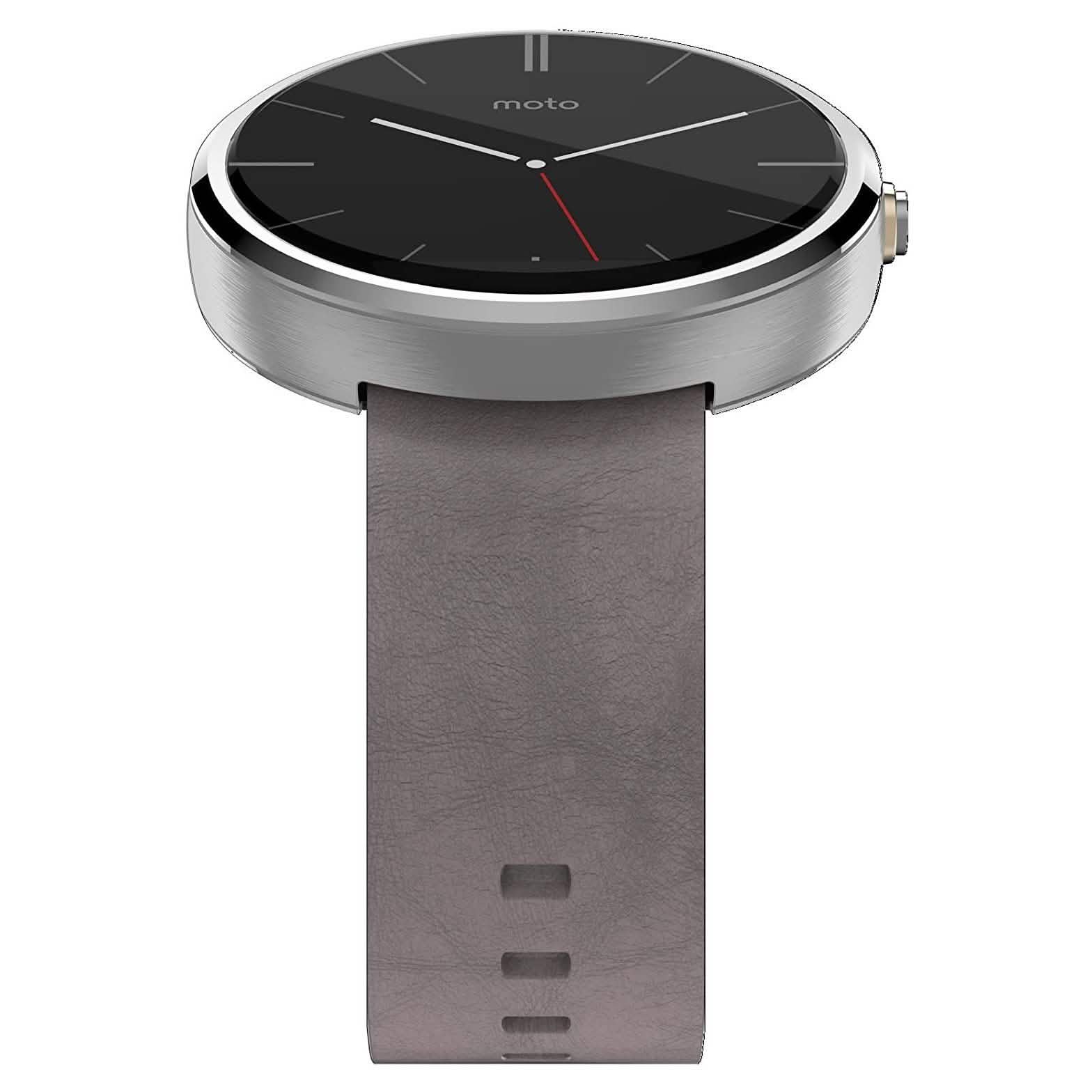 Motorola Moto 360 - Stone Grey Leather Smart Watch DailySale