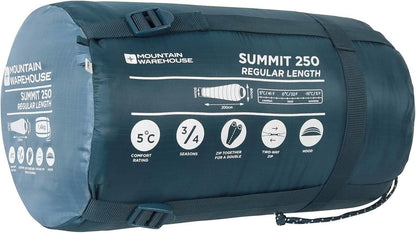 Mountain Warehouse Summit 250 Winter Sleeping Bag - Mummy Shape (Regular Length) DailySale