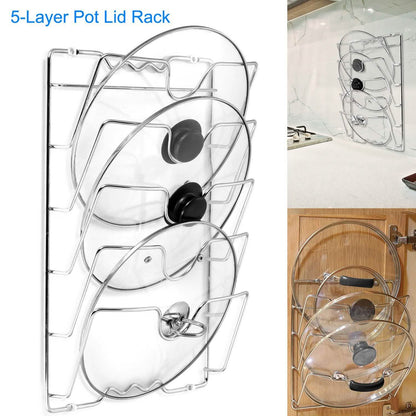 Mounted Pot Lid Rack Pot Cover Organizer DailySale