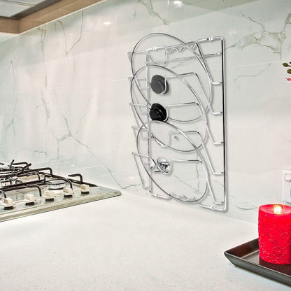 Mounted Pot Lid Rack Pot Cover Organizer DailySale