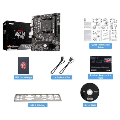 MSI A520M-A PRO Gaming Motherboard  (Refurbished) DailySale