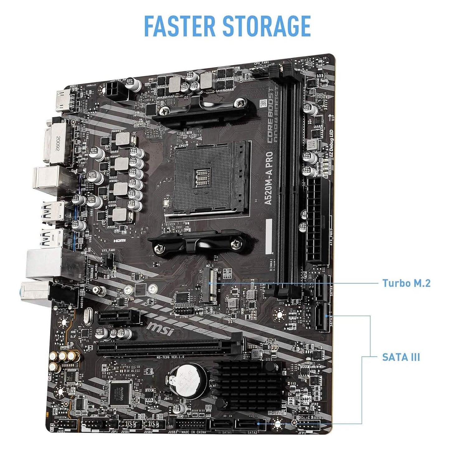 MSI A520M-A PRO Gaming Motherboard  (Refurbished) DailySale