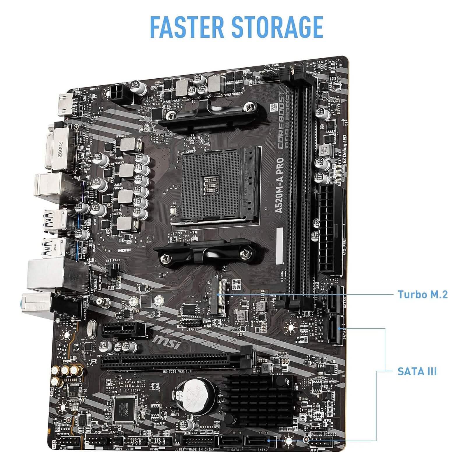 MSI A520M-A PRO Gaming Motherboard  (Refurbished) DailySale