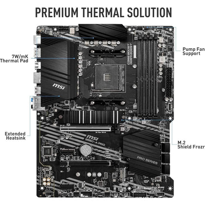 MSI B550-A PRO ProSeries Motherboard (AMD AM4, DDR4, PCIe 4.0, SATA 6Gb/s, M.2, USB 3.2 Gen 2, HDMI/DP, ATX) (Refurbished) DailySale
