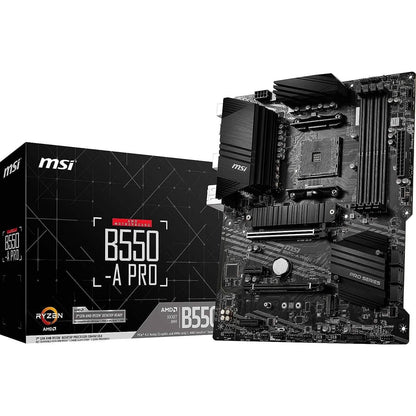 MSI B550-A PRO ProSeries Motherboard (AMD AM4, DDR4, PCIe 4.0, SATA 6Gb/s, M.2, USB 3.2 Gen 2, HDMI/DP, ATX) (Refurbished) DailySale
