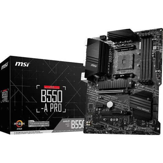 MSI B550-A PRO ProSeries Motherboard (AMD AM4, DDR4, PCIe 4.0, SATA 6Gb/s, M.2, USB 3.2 Gen 2, HDMI/DP, ATX) (Refurbished) DailySale