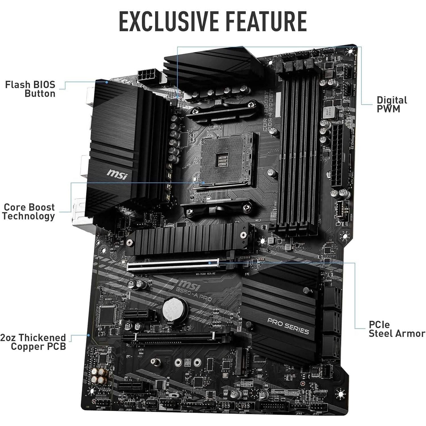MSI B550-A PRO ProSeries Motherboard (Refurbished) DailySale