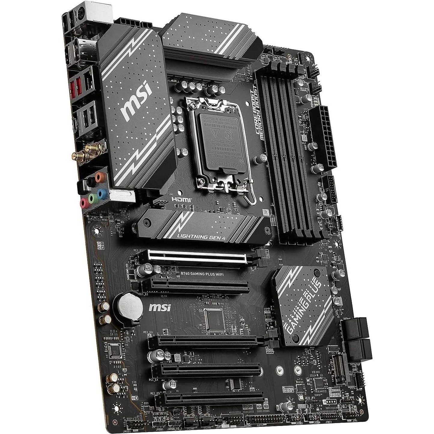 MSI B760 Gaming Plus WiFi Gaming Motherboard (Supports 12th/13th Gen Intel Processors, LGA 1700, DDR5, PCIe 4.0, M.2, 2.5Gbps LAN, USB 3.2 Gen2, Wi-Fi 6E, ATX) (Refurbished) DailySale