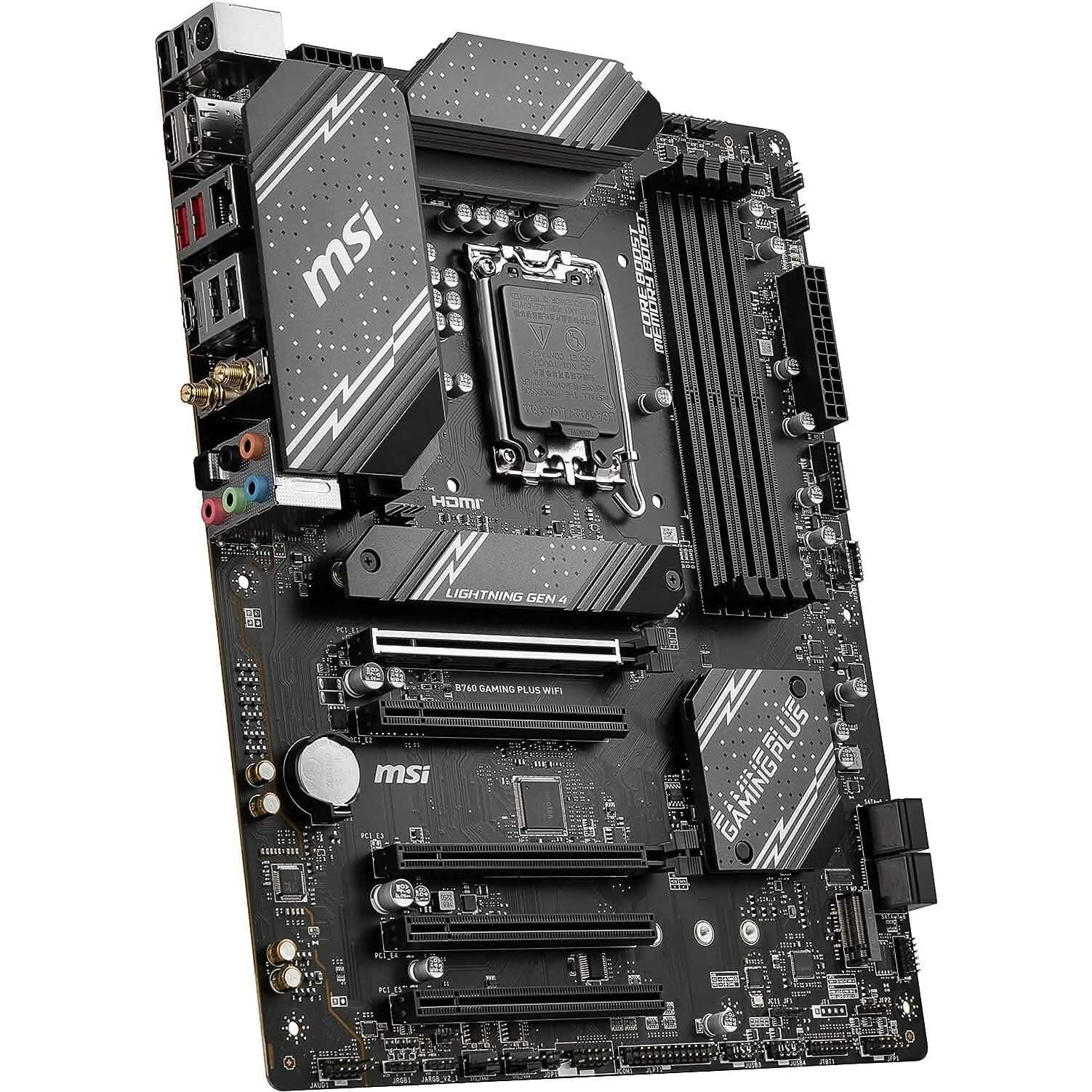 MSI B760 Gaming Plus WiFi Gaming Motherboard (Supports 12th/13th Gen Intel Processors, LGA 1700, DDR5, PCIe 4.0, M.2, 2.5Gbps LAN, USB 3.2 Gen2, Wi-Fi 6E, ATX) (Refurbished) DailySale