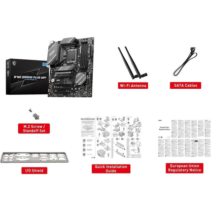 MSI B760 Gaming Plus WiFi Gaming Motherboard (Supports 12th/13th Gen Intel Processors, LGA 1700, DDR5, PCIe 4.0, M.2, 2.5Gbps LAN, USB 3.2 Gen2, Wi-Fi 6E, ATX) (Refurbished) DailySale