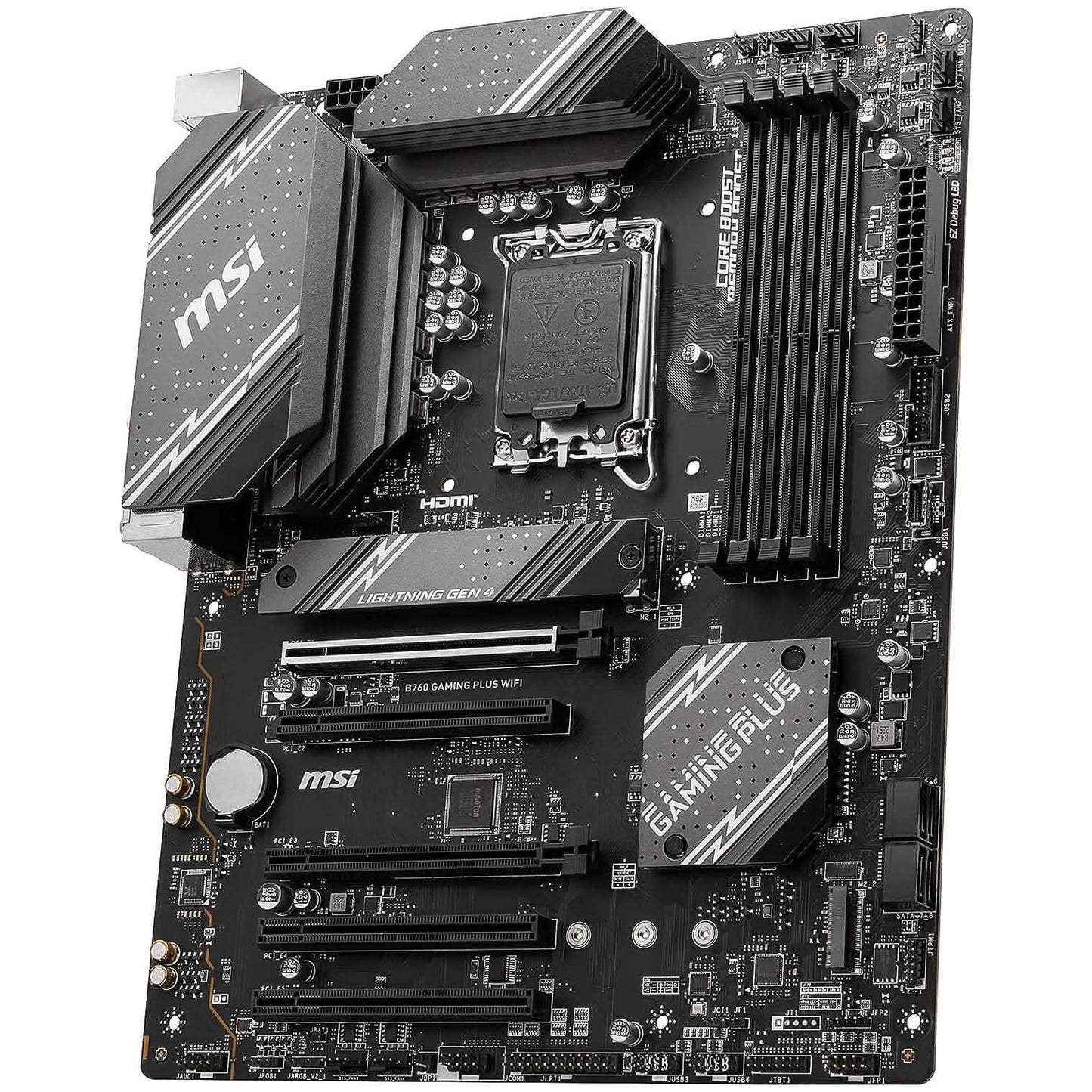 MSI B760 Gaming Plus WiFi Gaming Motherboard (Supports 12th/13th Gen Intel Processors, LGA 1700, DDR5, PCIe 4.0, M.2, 2.5Gbps LAN, USB 3.2 Gen2, Wi-Fi 6E, ATX) (Refurbished) DailySale