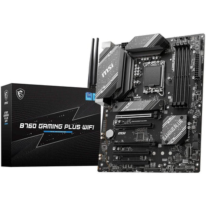 MSI B760 Gaming Plus WiFi Gaming Motherboard (Supports 12th/13th Gen Intel Processors, LGA 1700, DDR5, PCIe 4.0, M.2, 2.5Gbps LAN, USB 3.2 Gen2, Wi-Fi 6E, ATX) (Refurbished) DailySale