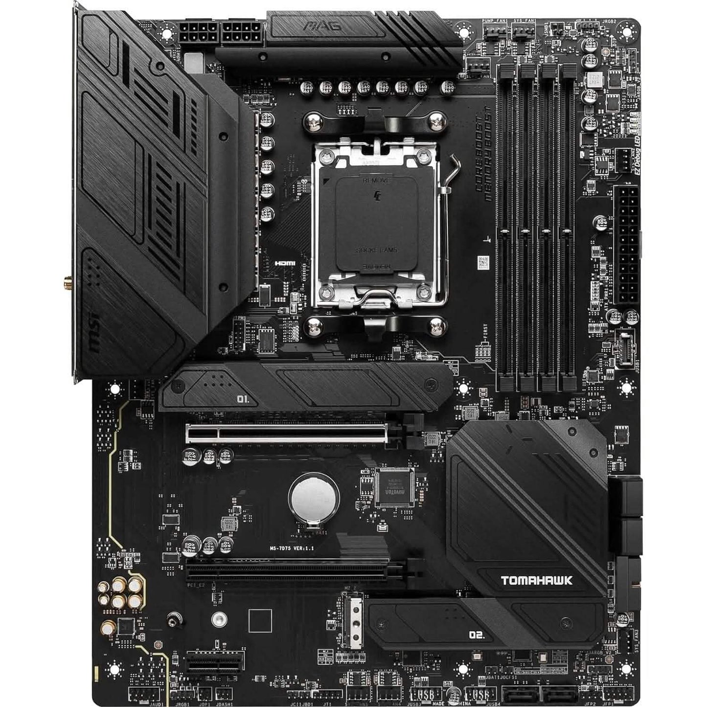 MSI MAG B650 Tomahawk WiFi Computer Gaming Motherboard (AM5, ATX, DDR5, PCIe 4.0, M.2, SATA 6Gb/s, USB 3.2 Gen 2, HDMI/DP, Wi-Fi 6E, AMD Ryzen 7000 Series Processors) (Refurbished) DailySale