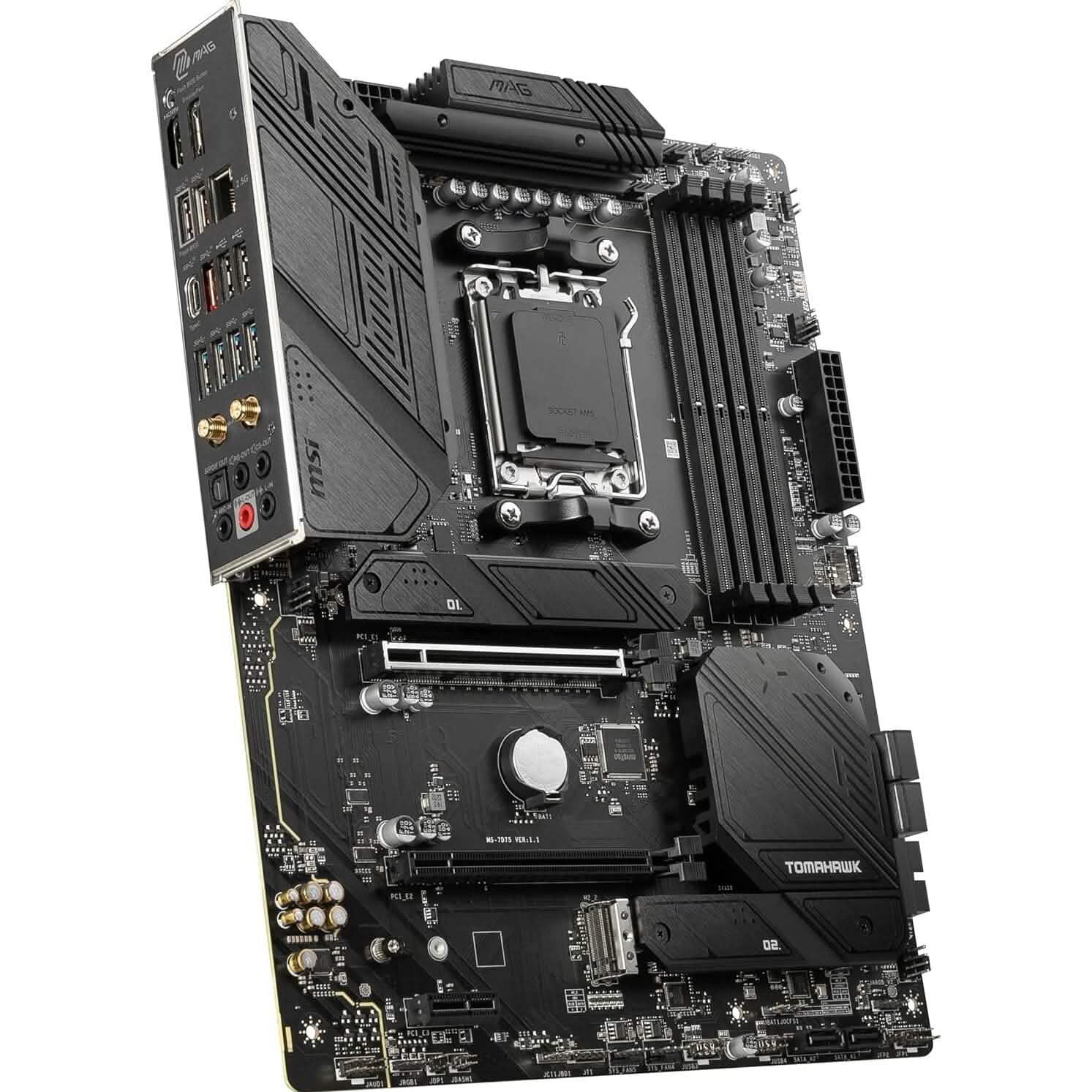 MSI MAG B650 Tomahawk WiFi Computer Gaming Motherboard (AM5, ATX, DDR5, PCIe 4.0, M.2, SATA 6Gb/s, USB 3.2 Gen 2, HDMI/DP, Wi-Fi 6E, AMD Ryzen 7000 Series Processors) (Refurbished) DailySale