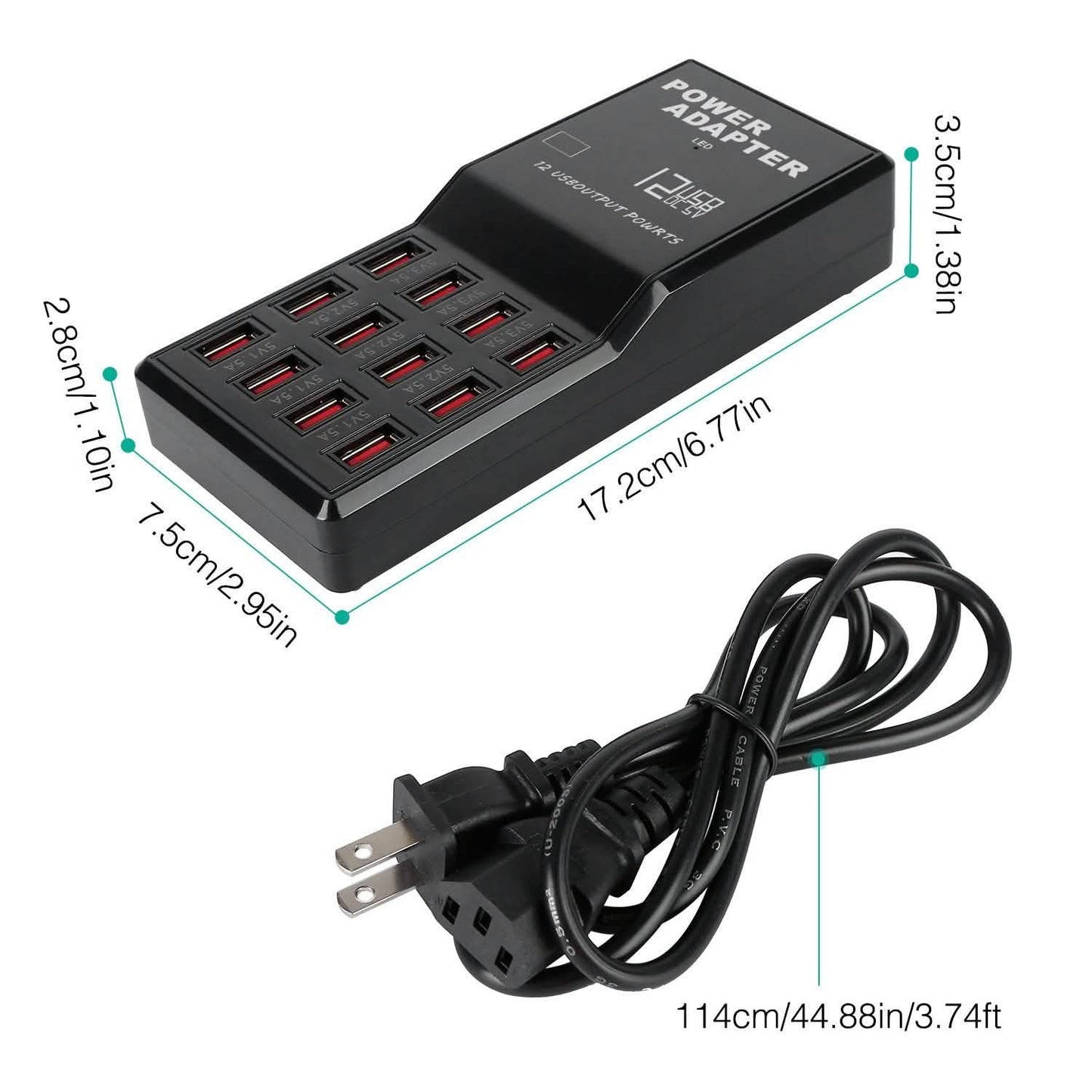 Multi 12 Port USB Charging Station Hub DailySale