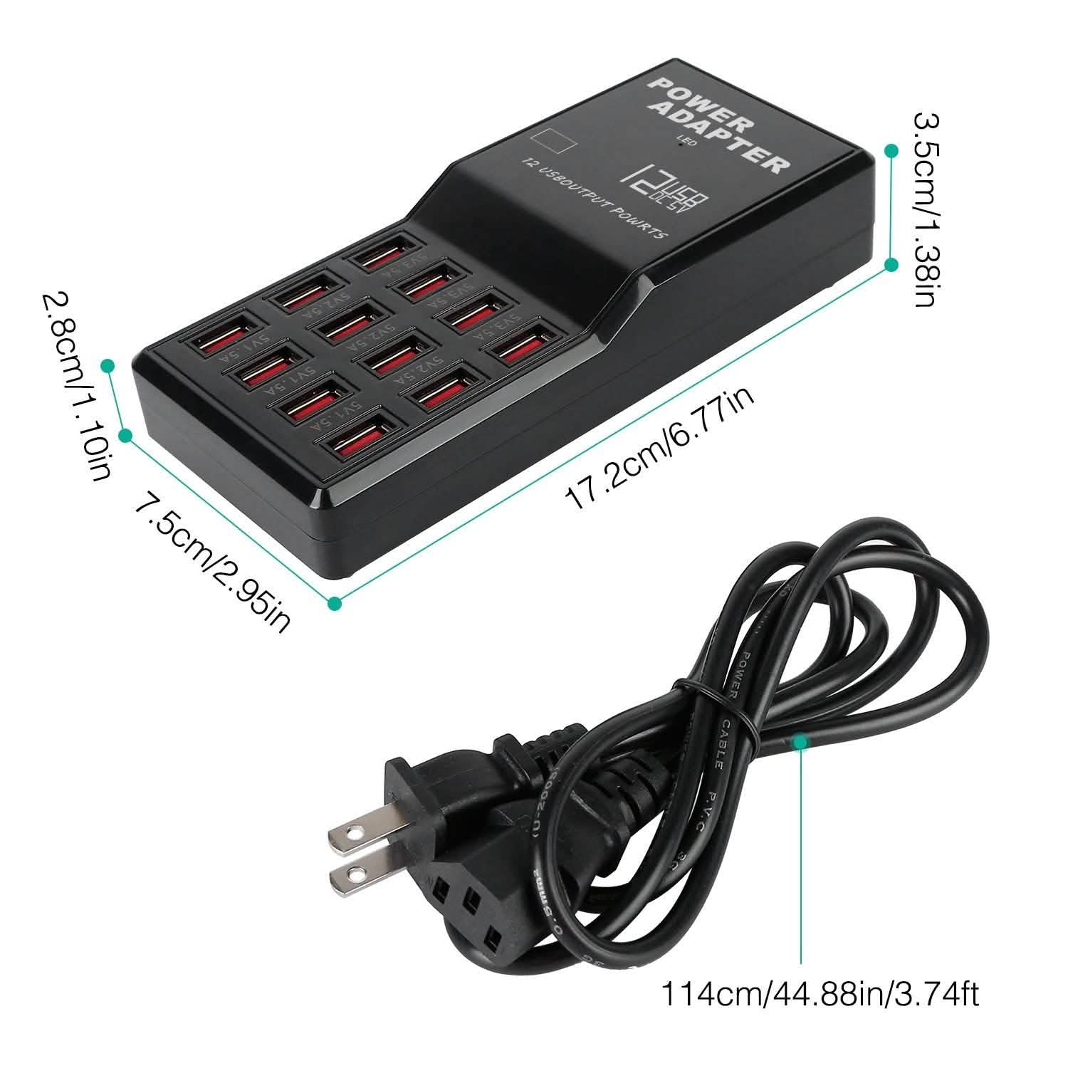 Multi 12 Port USB Charging Station Hub DailySale