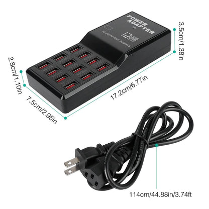 Multi 12 Port USB Charging Station Hub DailySale