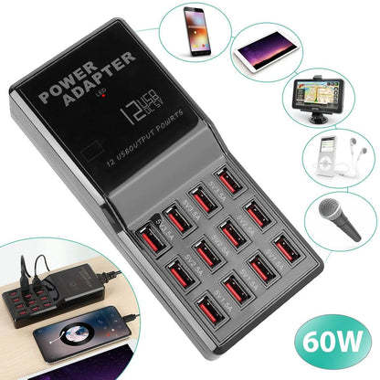 Multi 12 Port USB Charging Station Hub DailySale