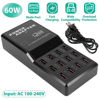 Multi 12 Port USB Charging Station Hub DailySale
