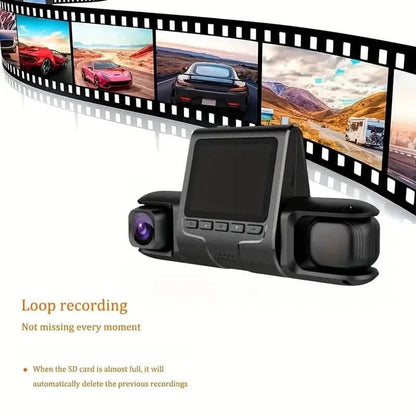 Car Dashcam Recorder, 2.0 Inch Screen Dual Lens HD Night Monitoring Mini Dash Cam DailySale