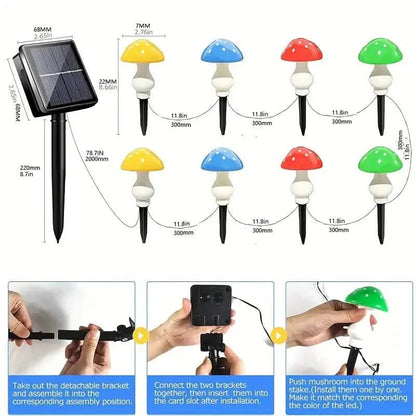 Multi-Color Changing LED Solar Mushroom Light DailySale