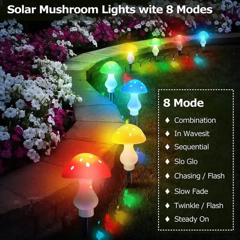 Multi-Color Changing LED Solar Mushroom Light DailySale