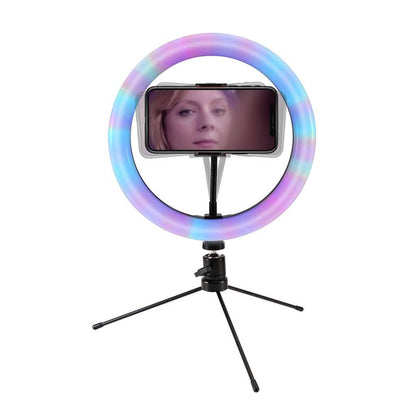 Multi-Color LED Selfie Ring Light with Small Tripod DailySale