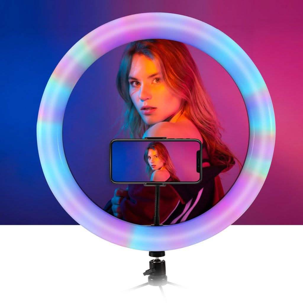 Multi-Color LED Selfie Ring Light with Small Tripod DailySale