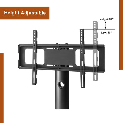 Multi-Function Angle and Height Adjustable Tempered Glass Metal Frame Floor TV Stand DailySale