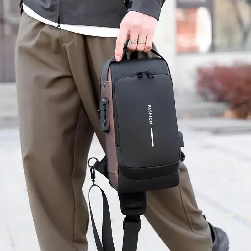Multi-functional Trendy Sling Bag with Password Lock DailySale