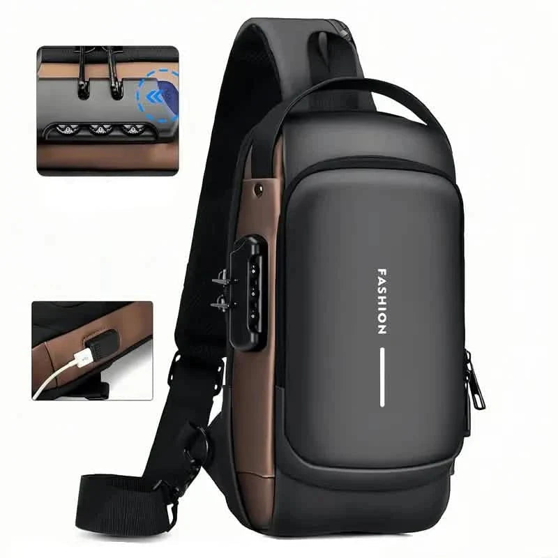 Multi-functional Trendy Sling Bag with Password Lock DailySale
