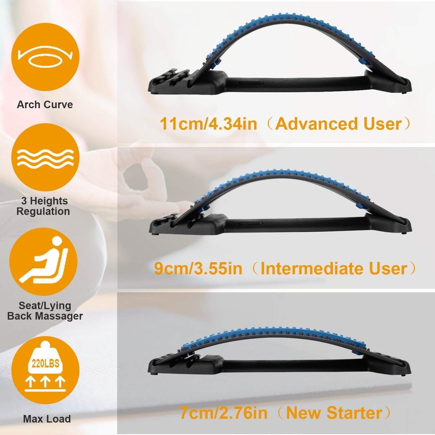Multi-Level Lumbar Spinal Support Stretcher DailySale