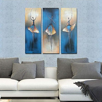 Multi-Panel Modern Abstract Paintings on Canvas Stretched on Wood DailySale