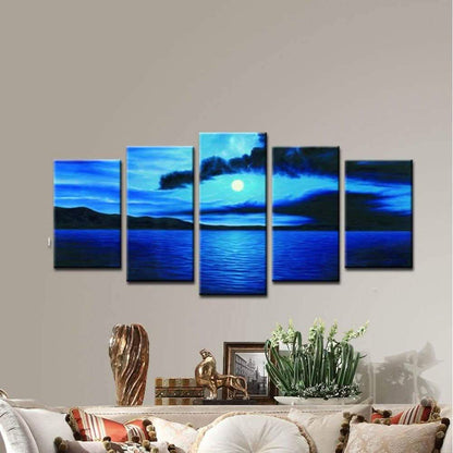 Multi-Panel Modern Abstract Paintings on Canvas Stretched on Wood DailySale