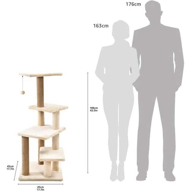 Multi-Platform Cat Condo Tree Tower With Scratching Post DailySale