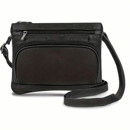 Multi-Pocket Wide Crossbody Wide Leather Bag DailySale