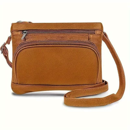 Multi-Pocket Wide Crossbody Wide Leather Bag DailySale