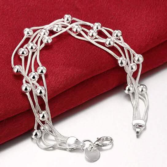 Multi Strand Beaded Snake Chain Bracelet DailySale