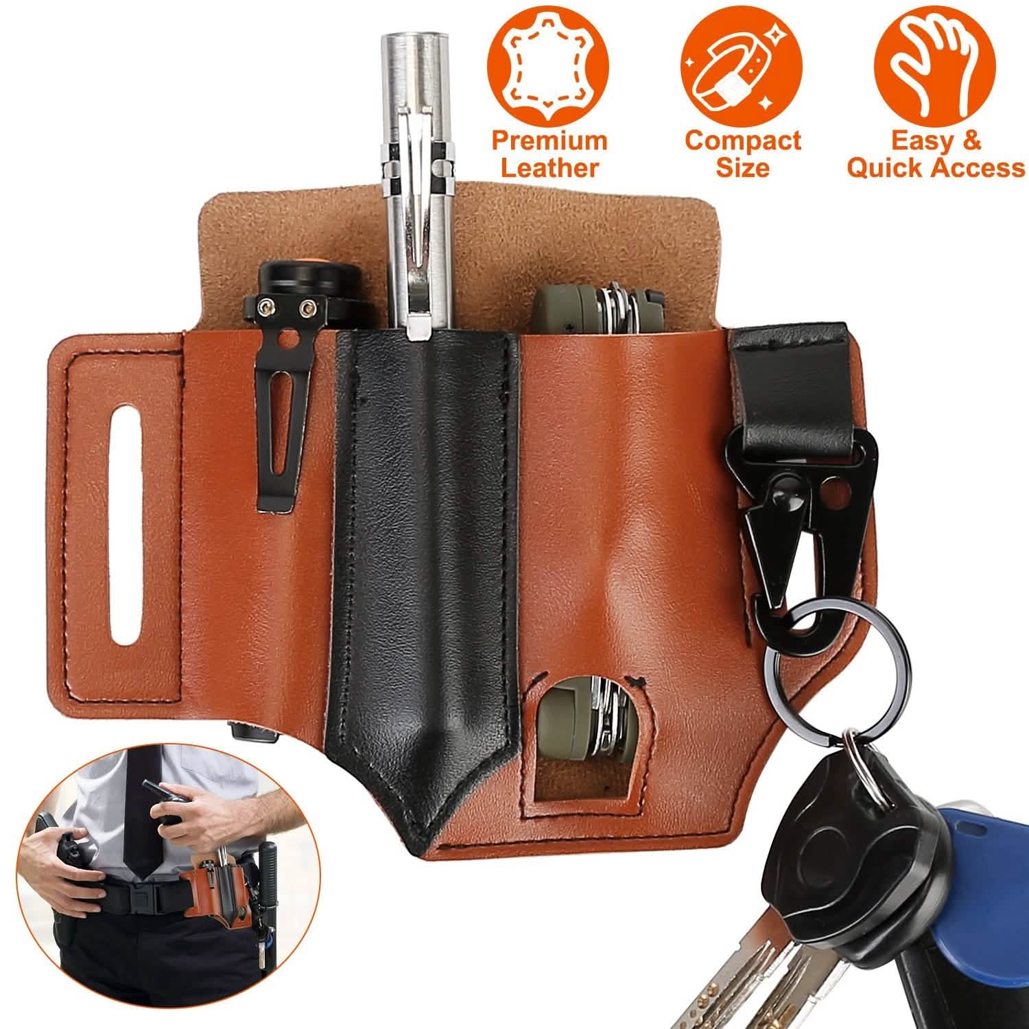 Multi-tool Sheath for Belt Leather EDC Pocket Organizer DailySale